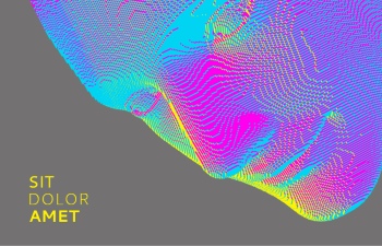 Abstract Faces Digital Art Vectors 25xAI