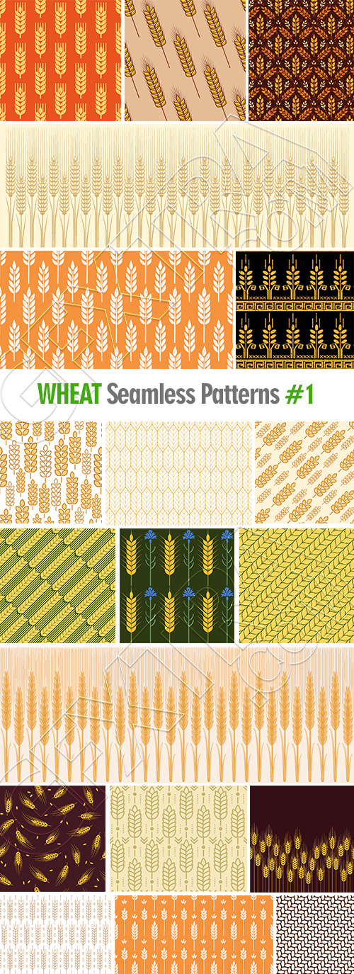 Wheat Seamless Patterns #1, 30xAI