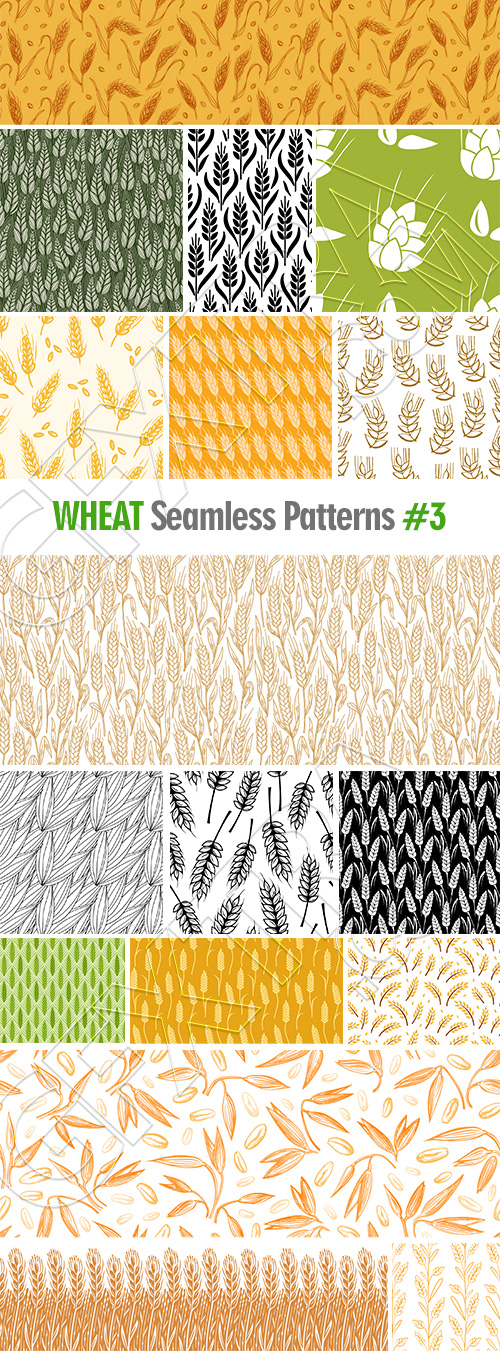Wheat Seamless Patterns #3, 28xAI