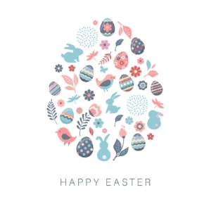 Happy Easter Design Elements 25xAI