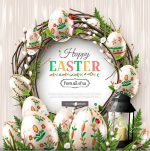 Happy Easter Design Elements 25xAI