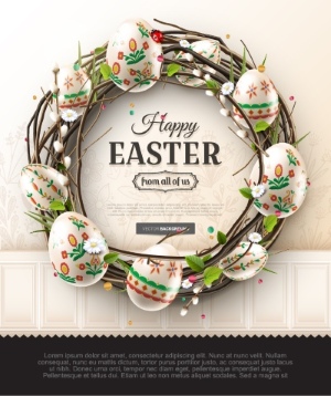 Happy Easter Design Elements 25xAI