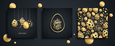 Happy Easter Design Elements 25xAI
