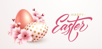 Happy Easter Design Elements 25xAI
