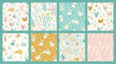 Happy Easter Design Elements 25xAI
