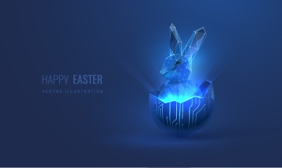 Happy Easter Design Elements 25xAI