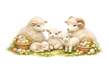 Happy Easter Design Elements #1, 25xPNG