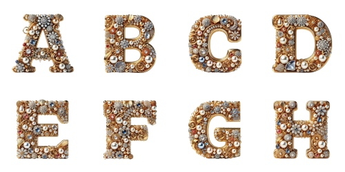 Decorative Transparent 4 Alphabets 18xPNG Decorative Transparent 4 Alphabets 18xPNG