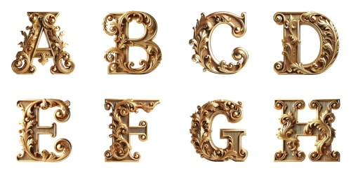 Decorative Transparent 4 Alphabets 18xPNG Decorative Transparent 4 Alphabets 18xPNG