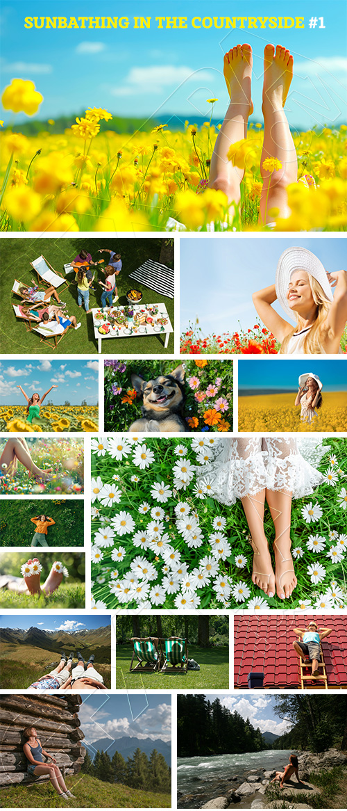 Sunbathing in the Countryside #1, 25xJPEG