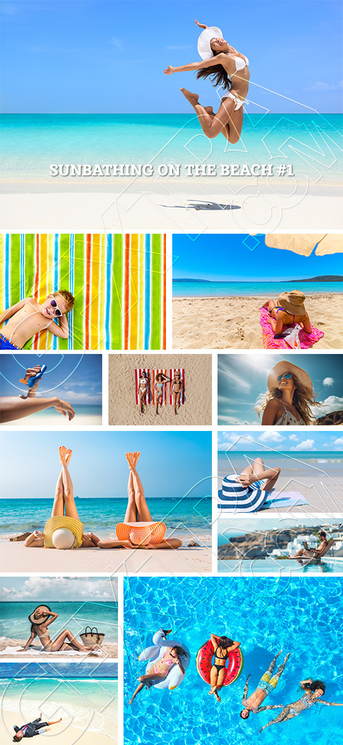 Sunbathing on the Beach #1, 30xJPEG