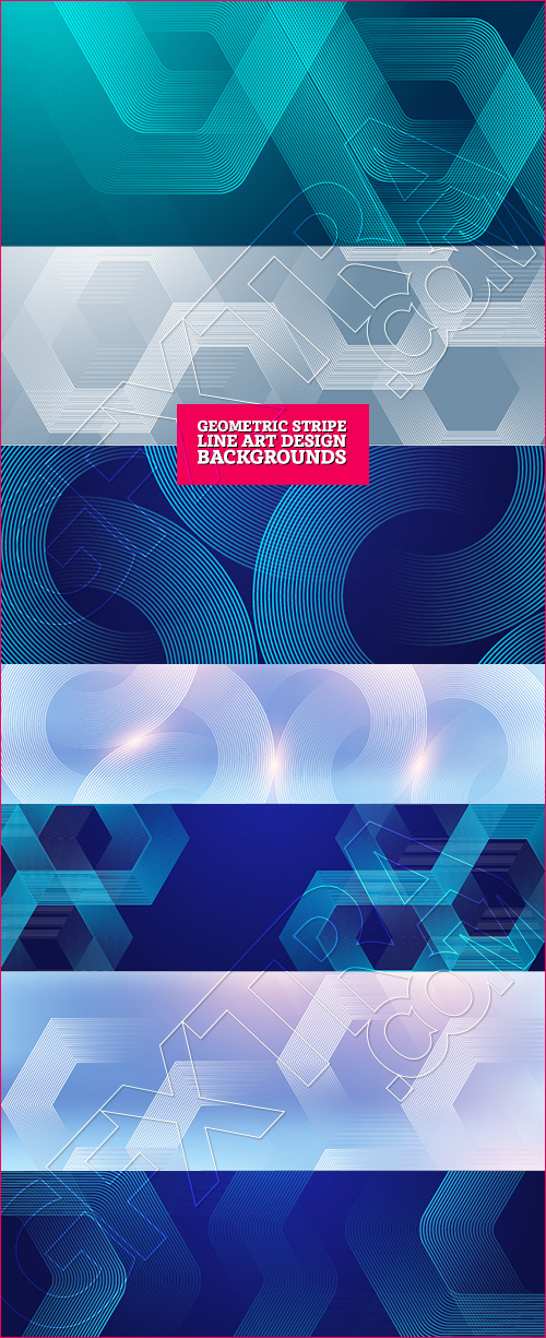 Geometric Stripe Line Art Design Backgrounds 26xAI