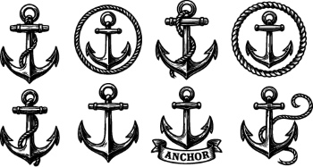 Nautical Anchors - Vintage & Tattoo Style 30xAI