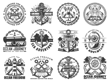 Nautical Anchors - Vintage & Tattoo Style 30xAI