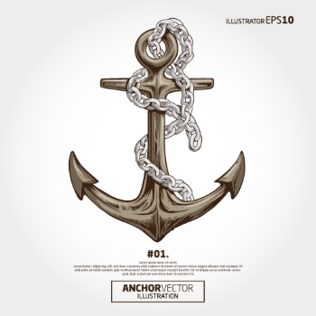Nautical Anchors - Vintage & Tattoo Style 30xAI