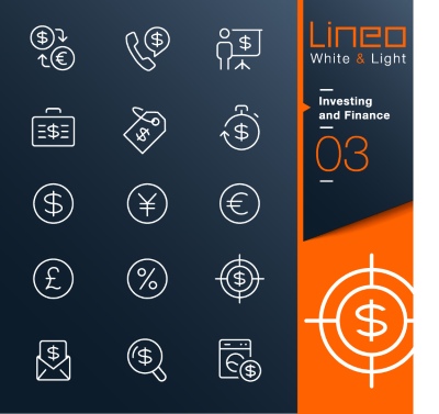 Lineo White & Light Outline Icons 37xAI