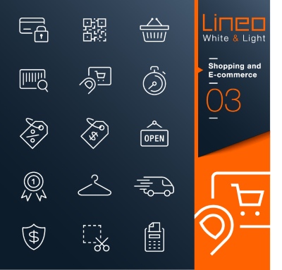 Lineo White & Light Outline Icons 37xAI