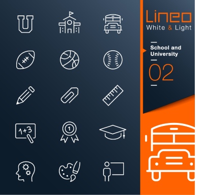 Lineo White & Light Outline Icons 37xAI