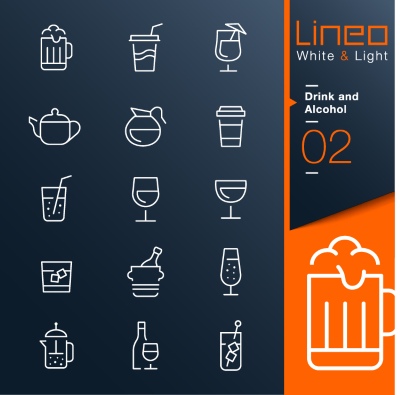 Lineo White & Light Outline Icons 37xAI
