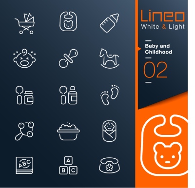 Lineo White & Light Outline Icons 37xAI
