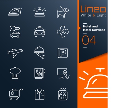 Lineo White & Light Outline Icons 37xAI