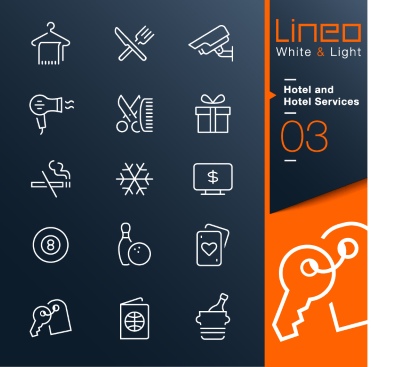 Lineo White & Light Outline Icons 37xAI