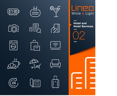 Lineo White & Light Outline Icons 37xAI