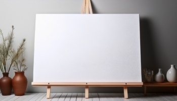 White Canvases on an Easel 25xJPEG