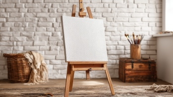 White Canvases on an Easel 25xJPEG