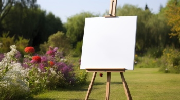 White Canvases on an Easel 25xJPEG