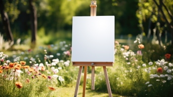 White Canvases on an Easel 25xJPEG