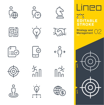 Lineo Editable Stroke 4110 Outline Icons #1, 25xAI