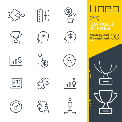 Lineo Editable Stroke 4110 Outline Icons #1, 25xAI
