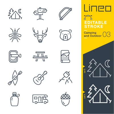 Lineo Editable Stroke 4110 Outline Icons #1, 25xAI