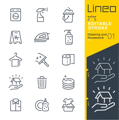 Lineo Editable Stroke 4110 Outline Icons #1, 25xAI