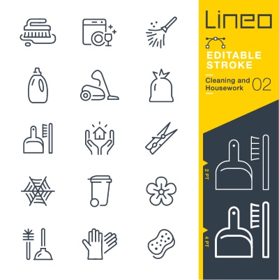 Lineo Editable Stroke 4110 Outline Icons #1, 25xAI