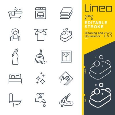 Lineo Editable Stroke 4110 Outline Icons #1, 25xAI