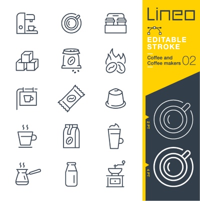 Lineo Editable Stroke 4110 Outline Icons #1, 25xAI