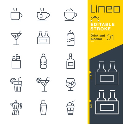 Lineo Editable Stroke 4110 Outline Icons #1, 25xAI