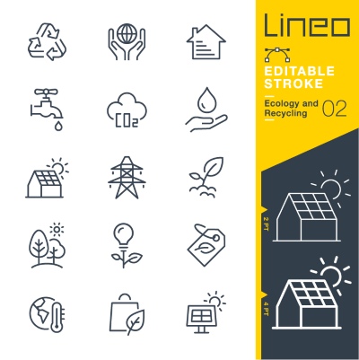 Lineo Editable Stroke 4110 Outline Icons #1, 25xAI