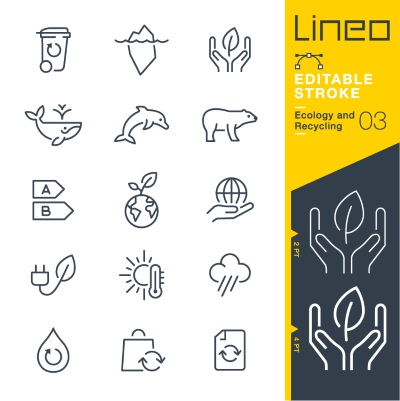 Lineo Editable Stroke 4110 Outline Icons #1, 25xAI