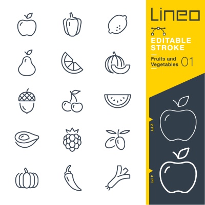 Lineo Editable Stroke 4110 Outline Icons #1, 25xAI