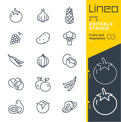 Lineo Editable Stroke 4110 Outline Icons #1, 25xAI