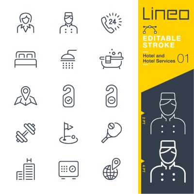 Lineo Editable Stroke 4110 Outline Icons #2, 26xAI Lineo Editable Stroke 4110 Outline Icons #2, 26xAI