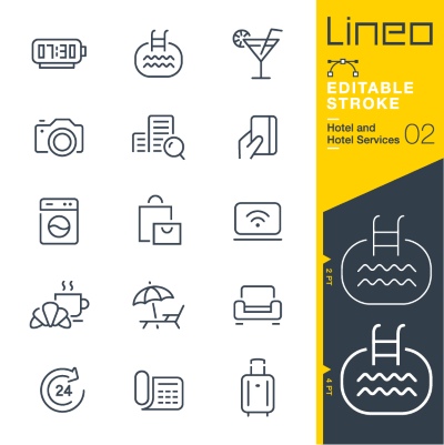 Lineo Editable Stroke 4110 Outline Icons #2, 26xAI Lineo Editable Stroke 4110 Outline Icons #2, 26xAI