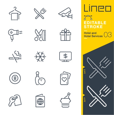 Lineo Editable Stroke 4110 Outline Icons #2, 26xAI Lineo Editable Stroke 4110 Outline Icons #2, 26xAI