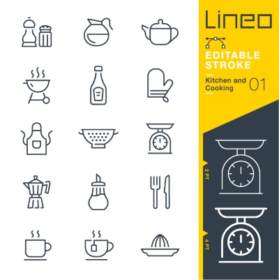 Lineo Editable Stroke 4110 Outline Icons #2, 26xAI Lineo Editable Stroke 4110 Outline Icons #2, 26xAI