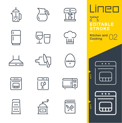 Lineo Editable Stroke 4110 Outline Icons #2, 26xAI Lineo Editable Stroke 4110 Outline Icons #2, 26xAI