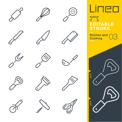 Lineo Editable Stroke 4110 Outline Icons #2, 26xAI Lineo Editable Stroke 4110 Outline Icons #2, 26xAI