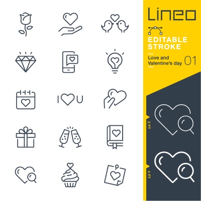 Lineo Editable Stroke 4110 Outline Icons #2, 26xAI Lineo Editable Stroke 4110 Outline Icons #2, 26xAI